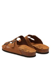 Pepe Jeans Klapki PMS90112 Beżowy. Kolor: beżowy. Materiał: zamsz, skóra #5