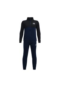 Dres fitness dla dzieci Under Armour CB Knit. Kolor: niebieski. Materiał: dresówka