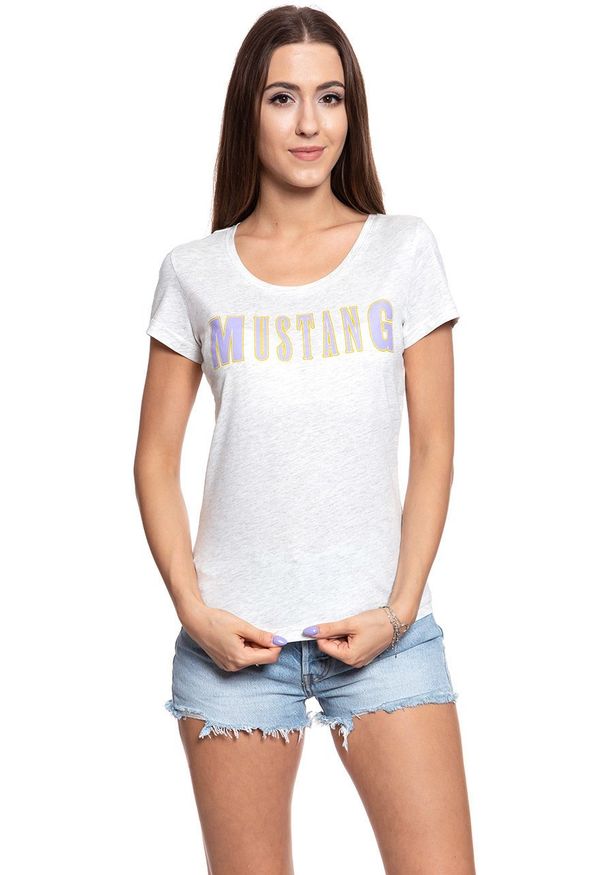 Mustang - MUSTANG T SHIRT DAMSKI Alexia C Print 1009641 2064. Wzór: nadruk