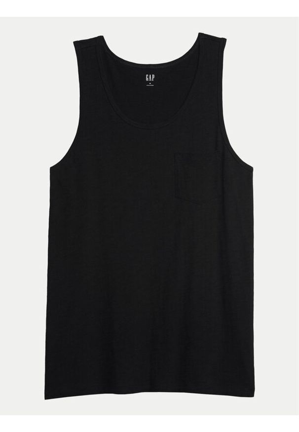 GAP - Gap Tank top 545873-00 Czarny Regular Fit. Kolor: czarny. Materiał: bawełna