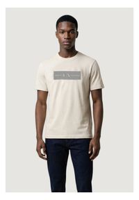 Armani Exchange T-Shirt XM002472 AF10356 U1074 Écru Slim Fit. Materiał: bawełna #1