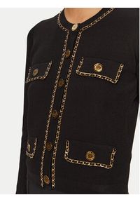 Elisabetta Franchi Kardigan MK63B46E2 110 Czarny Slim Fit. Kolor: czarny. Materiał: wiskoza #5