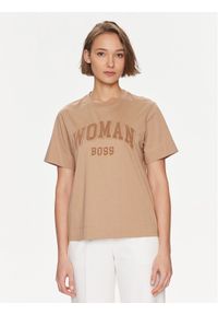 BOSS - Boss T-Shirt Elpha 50514737 Beżowy Regular Fit. Kolor: beżowy. Materiał: bawełna #1