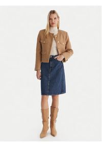 TOMMY HILFIGER - Tommy Hilfiger Spódnica jeansowa WW0WW45666 Granatowy Straight Fit. Kolor: niebieski. Materiał: bawełna #2