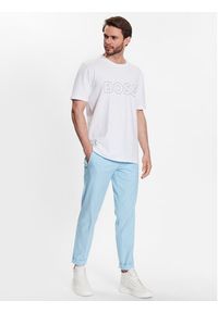 BOSS - Boss Spodnie materiałowe 50482656 Błękitny Slim Fit. Kolor: niebieski. Materiał: syntetyk #3