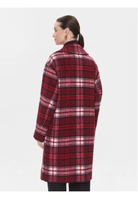 TOMMY HILFIGER - Tommy Hilfiger Płaszcz wełniany Imd Tartan WW0WW39761 Czerwony Relaxed Fit. Kolor: czerwony. Materiał: syntetyk #3