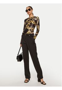 Versace Jeans Couture Spodnie materiałowe 77HAA117 Czarny Straight Fit. Kolor: czarny. Materiał: syntetyk #3