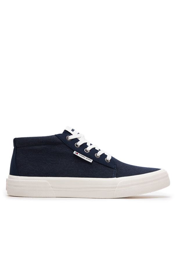 Tommy Jeans Sneakersy Tjm Mid Cut Canvas Color EM0EM01412 Granatowy. Kolor: niebieski