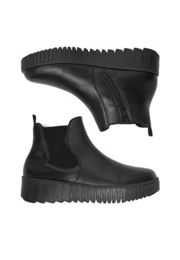 Rieker Botki CEO-Y6151-00 Czarny. Kolor: czarny. Materiał: materiał