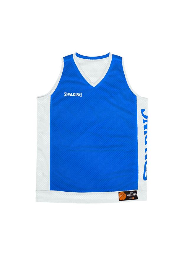 SPALDING - Koszulka koszykarska Spalding Reversible Tanktop Dwustronna. Kolor: biały, niebieski, wielokolorowy