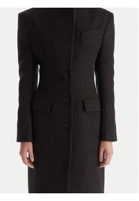 Pinko - PINKO Płaszcz wełniany Jacinta Capotto 106123 A30G Szary Regular Fit. Kolor: szary. Materiał: syntetyk #3