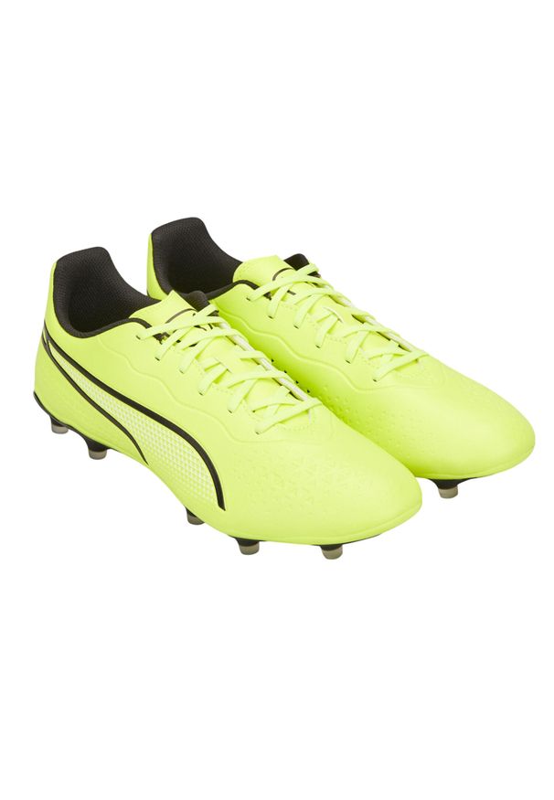 Puma - Męskie Buty Piłkarskie King Match Firm Ground. Kolor: zielony. Sport: piłka nożna