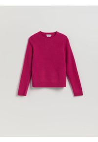 Reserved - Wełniany sweter - fioletowy. Kolor: fioletowy. Materiał: wełna