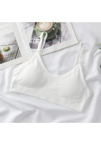 Intica - Braletka miękka z delikatnymi ramiączkami Robinia. Kolor: biały. Materiał: tkanina, materiał