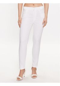 Marella Spodnie materiałowe Peseta 2331310635 Biały Slim Fit. Kolor: biały. Materiał: bawełna