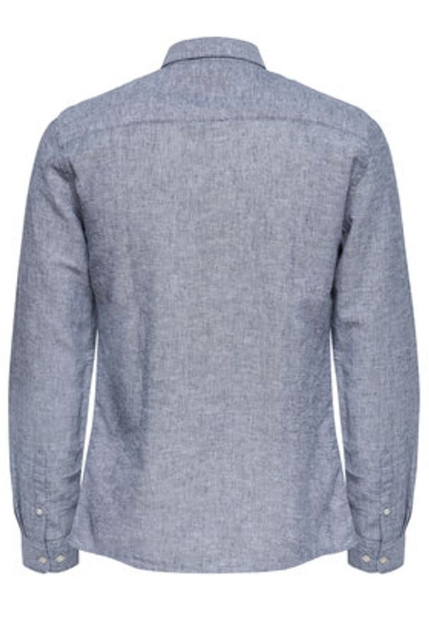 Only & Sons Koszula Caiden 22012321 Niebieski Slim Fit. Kolor: niebieski. Materiał: bawełna