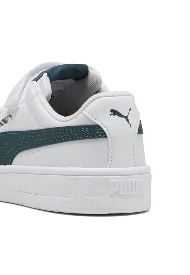 Puma - Dziecięce sneakersy Court Classic Clean PUMA White Green Terrain. Kolor: zielony, biały, wielokolorowy. Sport: turystyka piesza