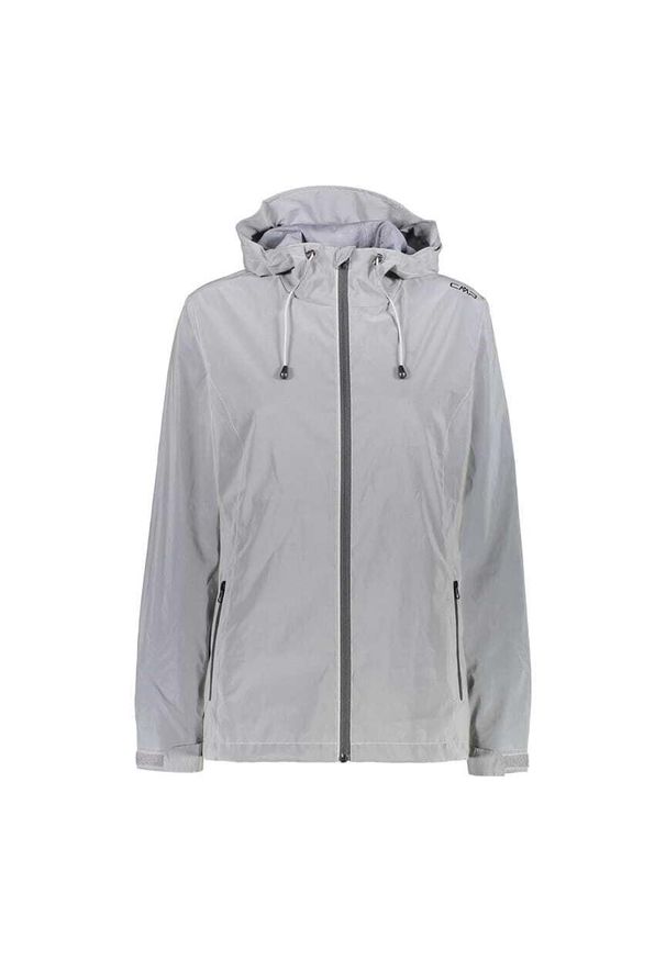 Kurtka przeciwdeszczowa damska z kapturem CMP. Typ kołnierza: kaptur. Kolor: szary. Sport: turystyka piesza