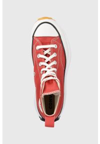 Converse trampki Run Star Hike HI damskie kolor czerwony A05136C. Nosek buta: okrągły. Zapięcie: sznurówki. Kolor: czerwony. Materiał: guma. Obcas: na platformie #2