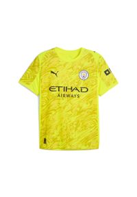 Puma - Męska koszulka bramkarska Manchester City 25/26 PUMA Yellow Alert. Kolor: żółty. Materiał: tkanina. Sport: piłka nożna