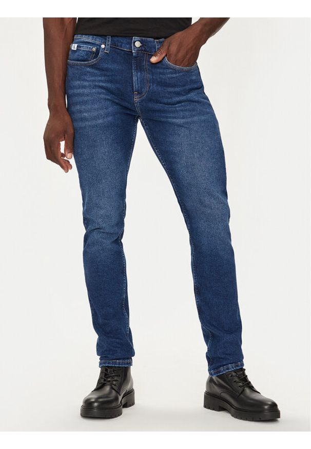 Calvin Klein Jeans Jeansy J30J325735 Niebieski Slim Fit. Kolor: niebieski