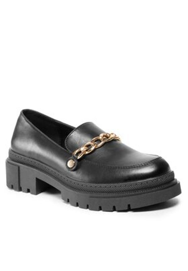 DeeZee Loafersy HL995-1 Czarny. Kolor: czarny. Materiał: skóra