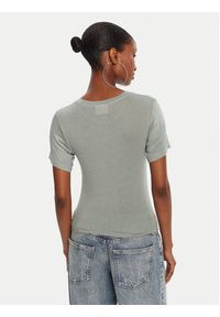 Juicy Couture T-Shirt Sheer JCWCT225301 Zielony Slim Fit. Kolor: zielony. Materiał: wiskoza