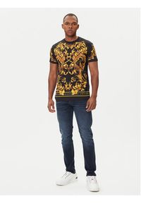 Versace Jeans Couture T-Shirt 79GAH6SB JS505 Czarny Regular Fit. Kolor: czarny. Materiał: bawełna