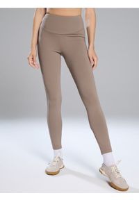Sinsay - Legginsy sportowe - kremowy. Kolor: kremowy. Styl: sportowy