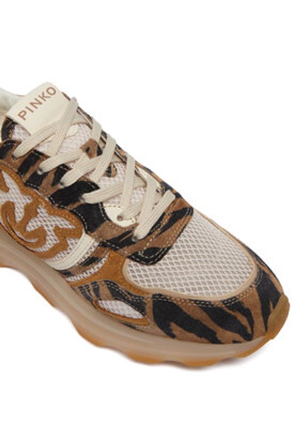 Pinko - PINKO Sneakersy Zoe 18B SS0175 P088 Beżowy. Kolor: beżowy. Materiał: zamsz, skóra