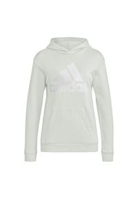 Adidas - Bluza z kapturem Essentials Logo Boyfriend Fleece. Typ kołnierza: kaptur. Kolor: zielony #2