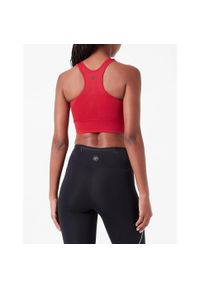 Top sportowy damski Superdry Core Seamless Mid Impact. Kolor: czerwony. Materiał: poliamid, elastan