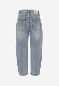 Renee - Niebieskie Jeansy High Waist Mom Fit Zolseli. Okazja: na co dzień. Stan: podwyższony. Kolor: niebieski. Styl: casual, elegancki #7