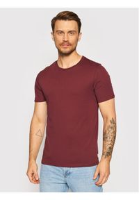Jack & Jones - Jack&Jones T-Shirt Organic Basic 12156101 Bordowy Slim Fit. Kolor: czerwony. Materiał: bawełna #1