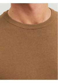 Jack & Jones - Jack&Jones Sweter 12137190 Brązowy Regular Fit. Kolor: brązowy. Materiał: bawełna #4