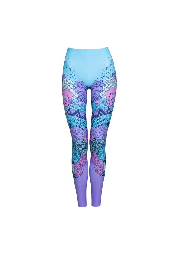 Legginsy sportowe damskie DEEP TRIP Ariel. Kolor: niebieski. Sport: joga i pilates
