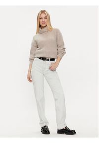 Morgan Golf 232-MDEMI Beżowy Straight Fit. Typ kołnierza: golf. Kolor: beżowy. Materiał: syntetyk #6