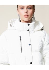 TwinSet - TWINSET - Biała kurtka z logowanym lampasem. Kolor: biały #7