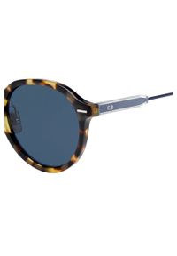 Dior Okulary przeciwsłoneczne męskie. Kształt: okrągłe. Kolor: niebieski #3