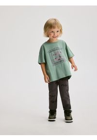 Reserved - Bawełniane legginsy 2 pack - oliwkowy. Kolor: oliwkowy. Materiał: bawełna