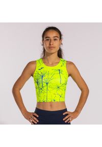 Tank top do biegania damski Joma Elite IX Crop top. Kolor: żółty