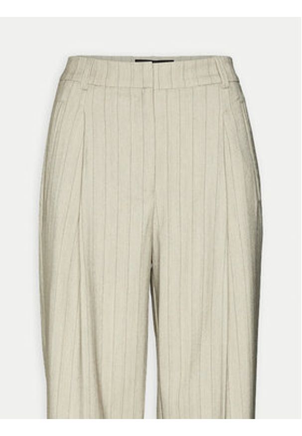 Vero Moda Spodnie materiałowe Meli 10319631 Beżowy Straight Fit. Kolor: beżowy. Materiał: syntetyk