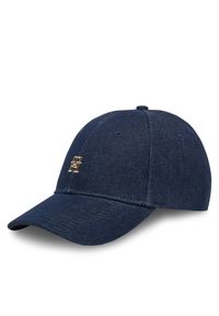TOMMY HILFIGER - Tommy Hilfiger Czapka z daszkiem Elevated Chic Denim AW0AW17137 Granatowy. Kolor: niebieski. Materiał: materiał, bawełna