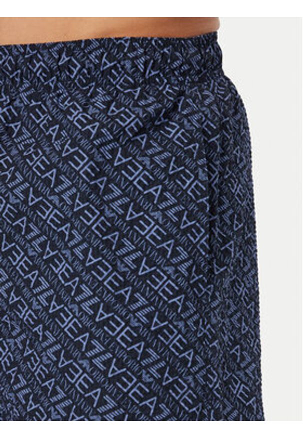 EA7 Emporio Armani Szorty kąpielowe 7M001677 AF21249 MB461 Granatowy Regular Fit. Kolor: niebieski. Materiał: syntetyk