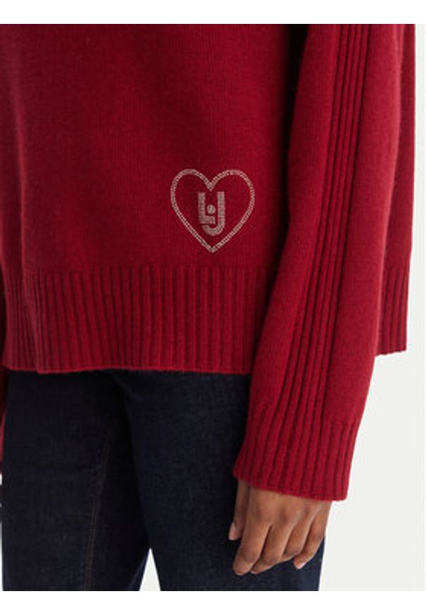 Liu Jo Golf MF5445 MS76L Czerwony Regular Fit. Typ kołnierza: golf. Kolor: czerwony. Materiał: syntetyk