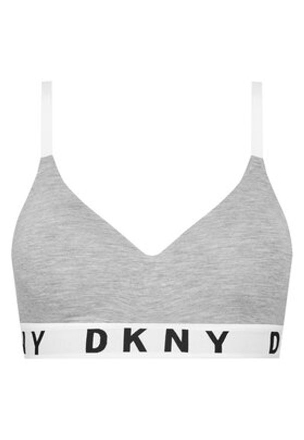 DKNY Biustonosz push-up DK4518 Szary. Kolor: szary. Materiał: bawełna. Rodzaj stanika: push-up