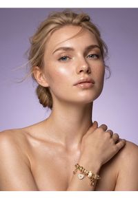 Sinsay - Bransoletka z zawieszkami - złoty. Materiał: złote. Kolor: złoty #1