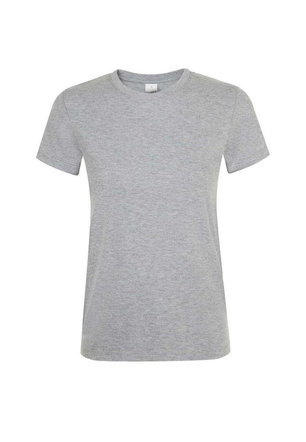 SOL'S - Koszulka Damska Regent Melange. Kolor: szary. Sport: turystyka piesza