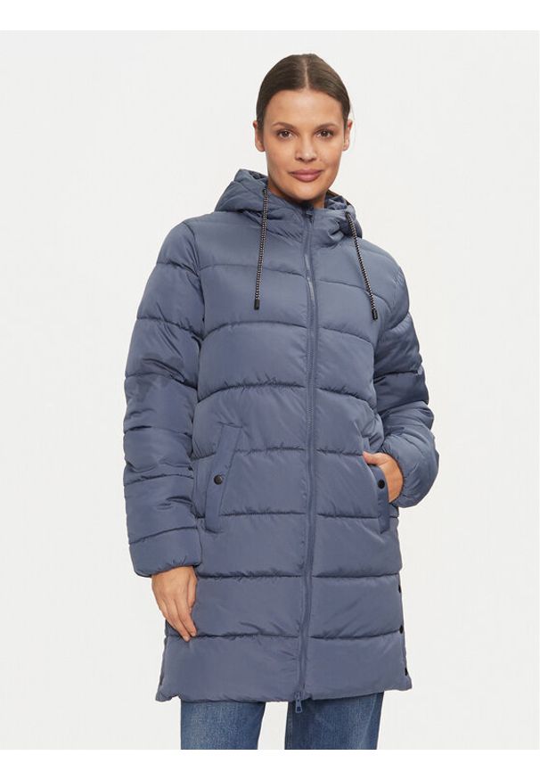 Fransa Płaszcz zimowy Mabelle 20613792 Niebieski Regular Fit. Kolor: niebieski. Materiał: syntetyk. Sezon: zima