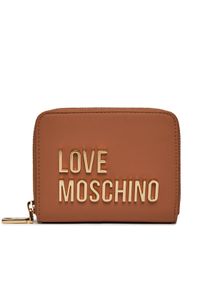 Love Moschino - LOVE MOSCHINO Duży Portfel Damski JC5613PP1IKD0201 Brązowy. Kolor: brązowy. Materiał: skóra